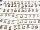 [Video] High Quality Smoky Quartz AAA Flat Triangle 10-14mm 1strand (9pcs)