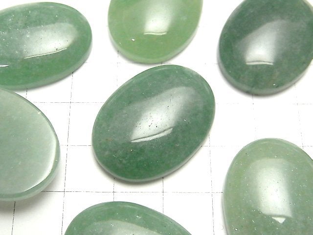 Green Aventurine Oval Cabochon 30x22mm 1pc