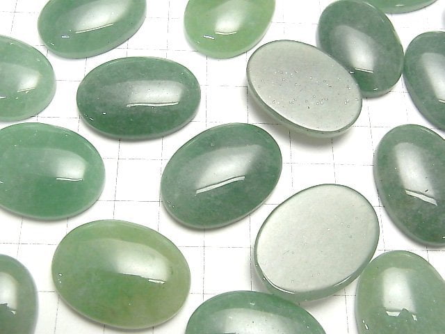 Green Aventurine Oval Cabochon 30x22mm 1pc