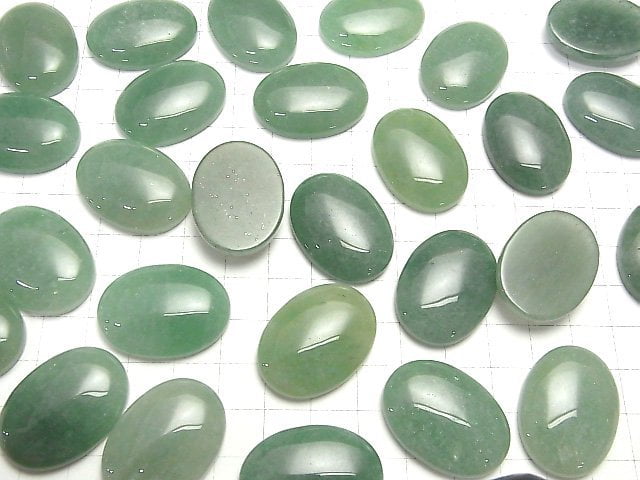 Green Aventurine Oval Cabochon 30x22mm 1pc