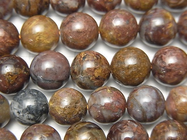 [Video] Pietersite AA++ Round 8mm half or 1strand beads (aprx.15inch / 38cm)