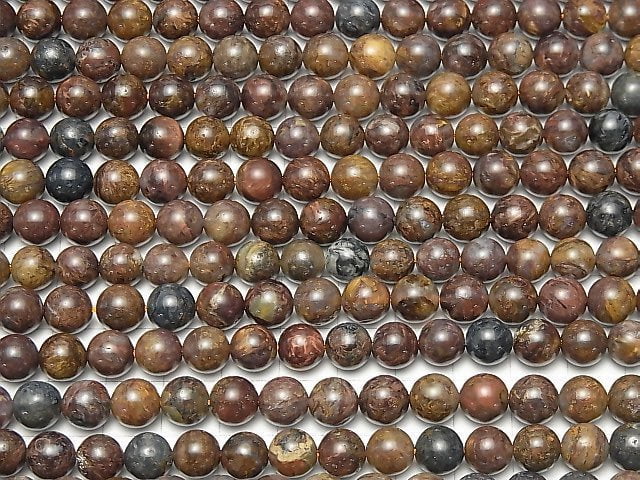 [Video] Pietersite AA++ Round 8mm half or 1strand beads (aprx.15inch / 38cm)