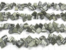 [Video] Serpentine Rough Slice Faceted 1strand beads (aprx.7inch / 18cm)