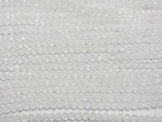 [Video] High Quality! Rainbow Moonstone AAA-Faceted Round 2mm 1strand beads (approx. 15 inches/38 cm)
