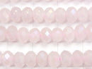[Video]High Quality! Flash,Rose Quartz Faceted Button Rondelle 6x6x4mm half or 1strand beads (aprx.15inch/36cm)