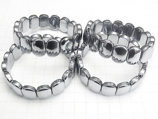 [Video] Terahertz 2-Hole Rectangle 18x13mm 1-Strand (Bangle Bracelet)
