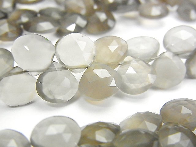 Chestnut Shape, Faceted Briolette, Moonstone Gemstone Beads