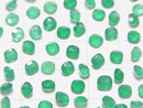 [Video]High Quality Green Onyx AAA Loose stone Square Faceted 4x4mm 10pcs