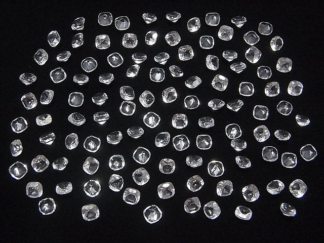 [Video]High Quality White Topaz AAA Loose stone Square Faceted 4x4mm 10pcs