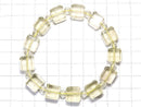 [Video] [One of a kind] Libyan Desert Glass AAA Cube & Round Bracelet NO.106