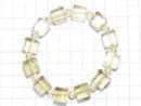 [Video] [One of a kind] Libyan Desert Glass AAA Cube & Round Bracelet NO.107