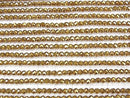[Video]High Quality! Hematite Faceted Round 3mm Gold Coated 1strand beads (aprx.15inch/37cm)