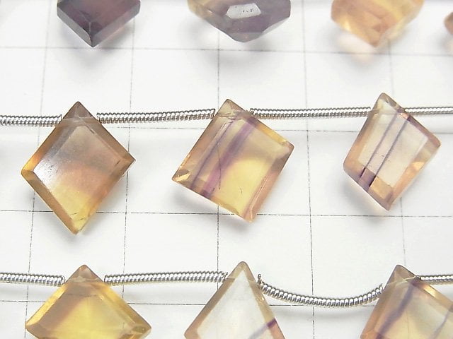 [Video] Multicolor Fluorite AAA Fancy Shape Cut 1strand (9pcs)