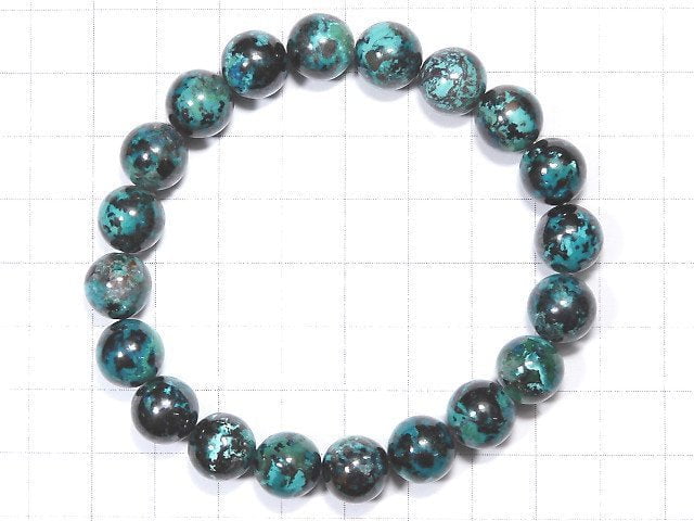 [Video] [One of a kind] Chrysocolla Round 10mm Bracelet NO.10