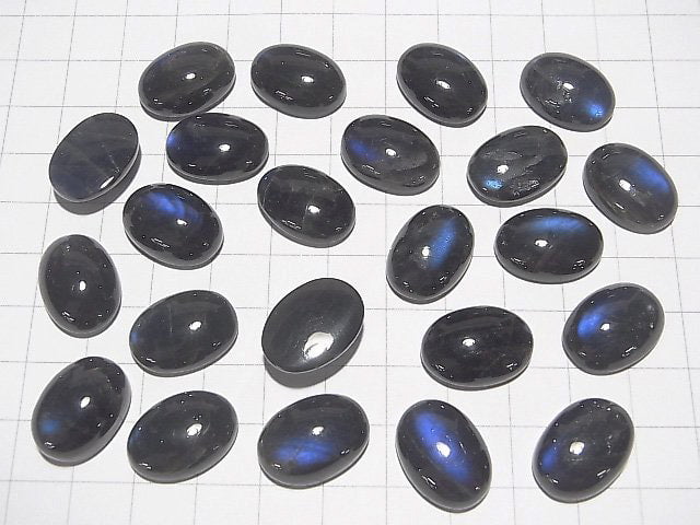 [Video] High Quality Black Labradorite AA++ Oval Cabochon 18x13mm 1pc