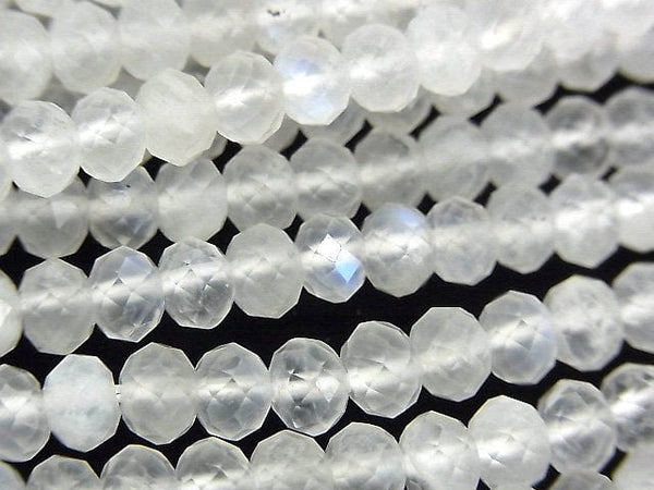 Rainbow Moonstone, Roundel Gemstone Beads