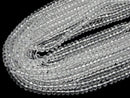 [Video] High Quality! Crystal (Synthetic Quartz) AAA Faceted Button Rondelle 6x6x4mm Half or 1-Strand Beads (approx. 15 inches/37 cm)
