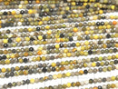 High Quality! Bumblebee Jasper Faceted Round 3mm 1strand beads (aprx.15inch / 36cm)