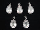 [Video] High Quality Rose Quartz AAA Pear shape Faceted Pendant 14x10mm Silver925