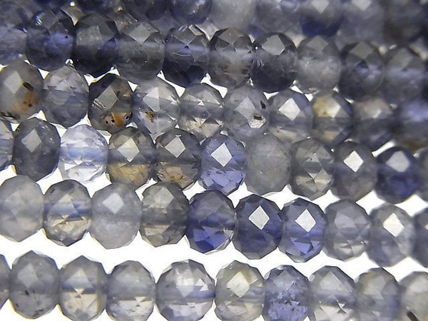 Iolite, Roundel Gemstone Beads