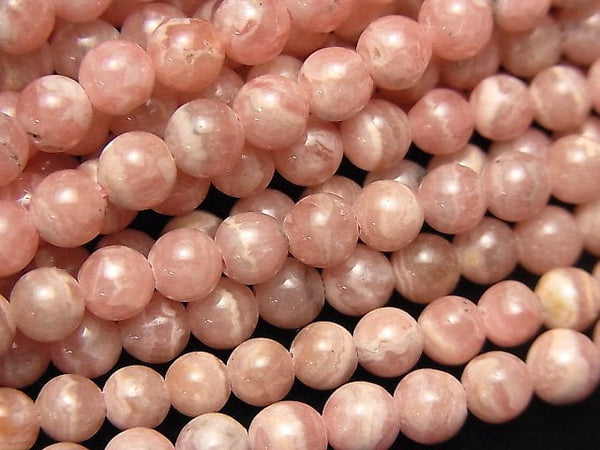 Rhodochrosite, Round Gemstone Beads