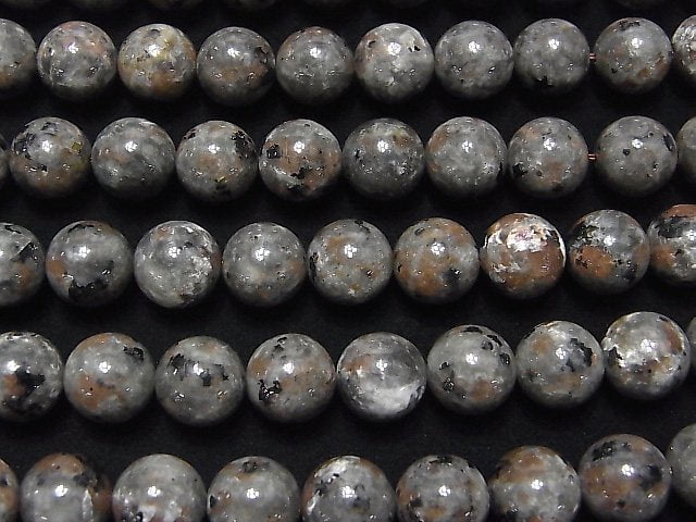 [Video] Yooperlite Round 10mm half or 1strand beads (aprx.15inch / 38cm)