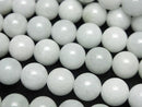 [Video] Burmese White Jadeite AA Round 10mm 1strand beads (aprx.15inch/36cm)
