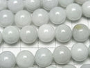 [Video] Burmese White Jadeite AA Round 10mm 1strand beads (aprx.15inch/36cm)