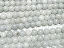 [Video] Burmese White Jadeite AA Round 10mm 1strand beads (aprx.15inch/36cm)