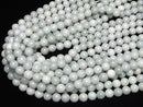 [Video] Burmese White Jadeite AA Round 10mm half or 1-strand beads (approx. 15 inches/36 cm)