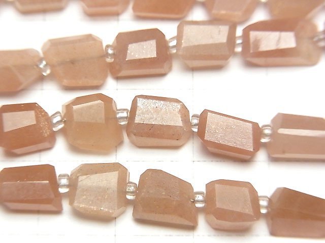 [Video]High Quality Orange Moonstone AAA Faceted Nugget 1strand beads (aprx.5inch/13cm)