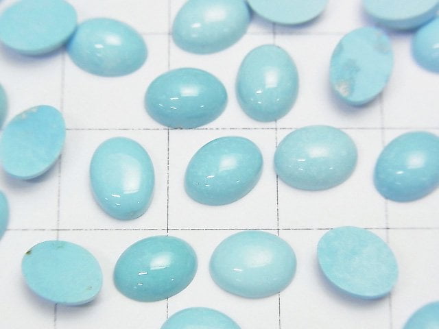 [Video] Arizona Sleeping Beauty Turquoise AAA Oval Cabochon 8x6mm 3pcs