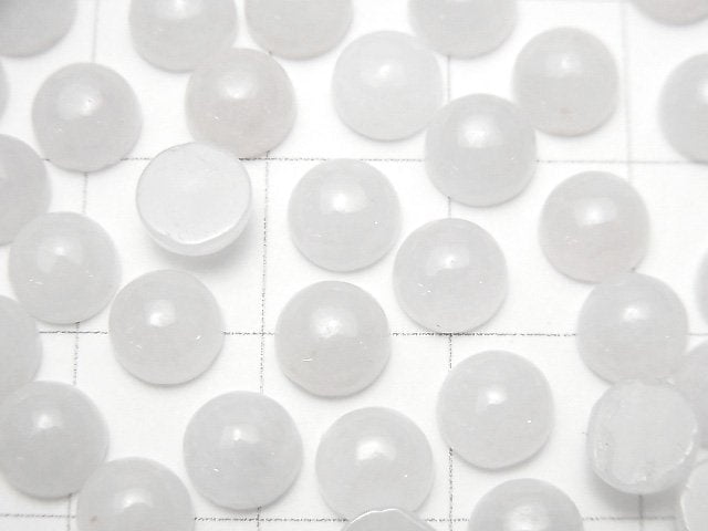 [Video] Lavender Jadeite AAA Round Cabochon 6x6mm 3pcs