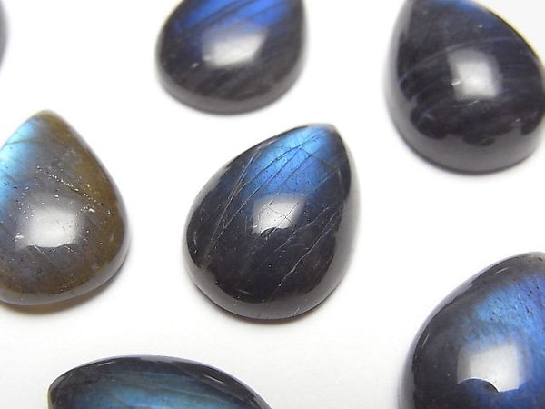 Cabochon, Labradorite, Pear Shape Gemstone Beads