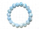 [Video][One of a kind] High Quality Larimar Pectolite AAA Round 11.5mm Bracelet NO.312