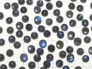 [Video]High Quality Black Labradorite AAA- Round Cabochon 5x5mm 10pcs