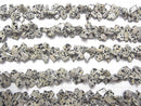 [Video] Dalmatian Jasper Rough Slice Faceted half or 1strand beads (aprx.5inch/12cm)