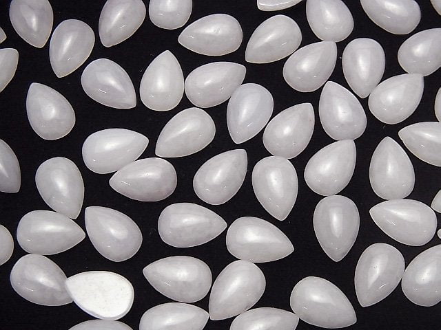 [Video] Lavender Jadeite AAA Pear shape Cabochon 12x8mm 1pc