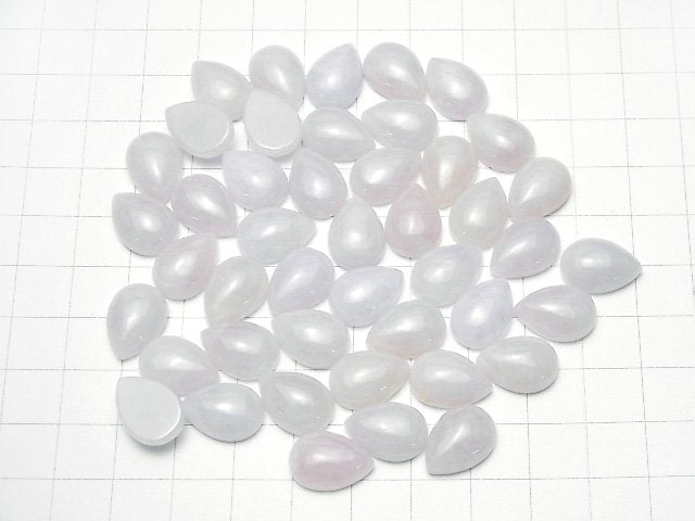 [Video] Lavender Jadeite AAA Pear shape Cabochon 14x10mm 1pc