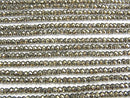 [Video] High Quality! Pyrite AAA Faceted Button Rondelle 3x3x2mm 1strand beads (aprx.15inch / 37cm)