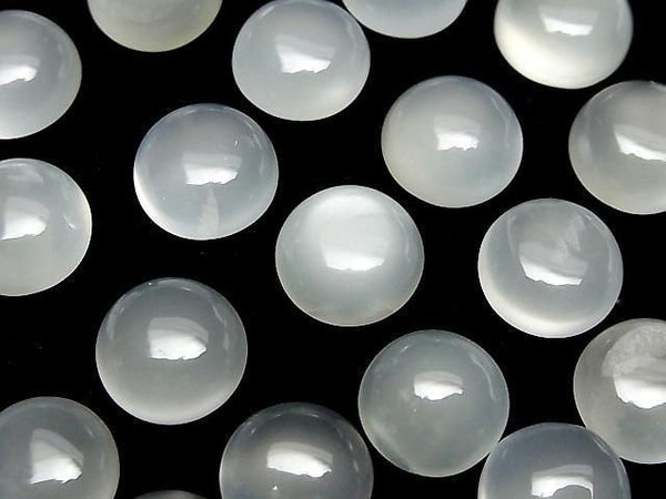 [Video] White Moonstone AA++ Round Cabochon 12x12mm (2pcs)