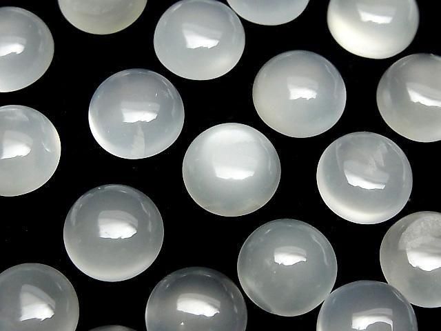 [Video] White Moonstone AA++ Round Cabochon 12x12mm (2pcs)