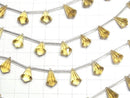 [Video] High Quality Beer Crystal Quartz AAA Deformation Drop Faceted Briolette 1strand (9pcs)