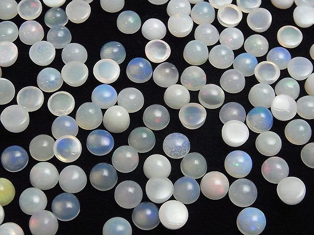 [Video] High Quality Ethiopia Opal AA+ Round Cabochon 6x6mm 3pcs