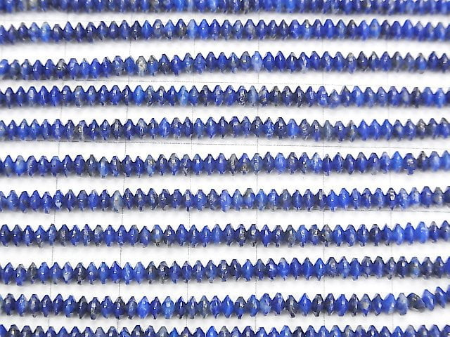 [Video] High Quality! Lapislazuli AA++ Abacus Cut 3x3x1.5mm 1strand beads (aprx.15inch / 37cm)