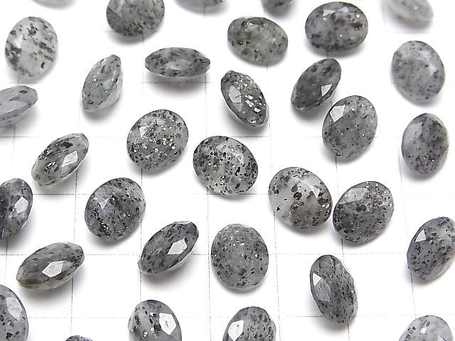 Black Aventurine Quartz Loose stone Oval Faceted 10x8mm 2pcs