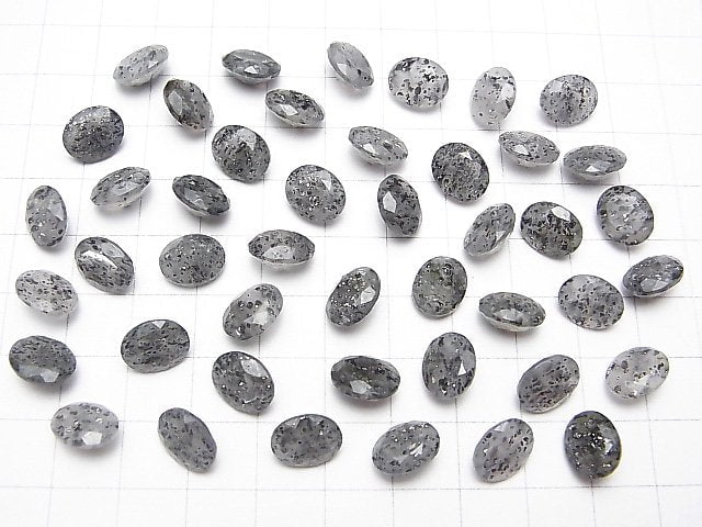 Black Aventurine Quartz Loose stone Oval Faceted 10x8mm 2pcs