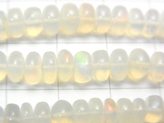 [Video] Ethiopian Crystal Opal AA++ Rondelle half or 1strand beads (aprx.20inch / 50cm)