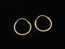 [K14 Yellow Gold] Hoop Earwire 10mm 1pair