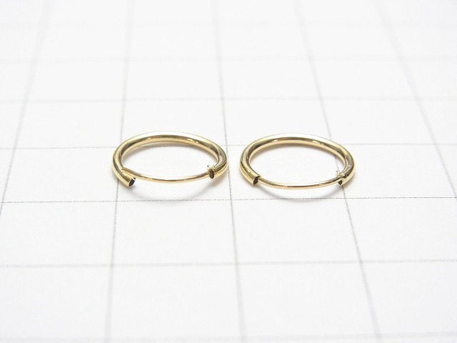 [K14 Yellow Gold] Hoop Earwire 10mm 1pair